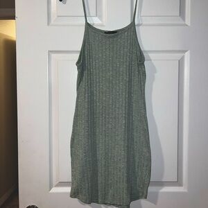 Forever 21 Jersey Knit Style Spaghetti Strap Light Green Gray Dress - Size M 💚